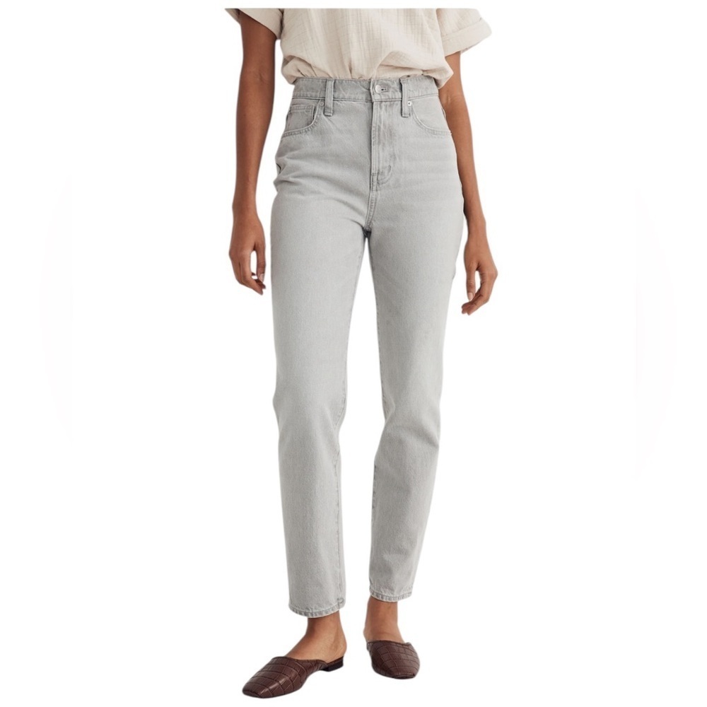 Madewell the perfect vintage straight jean in vervain wash high rise